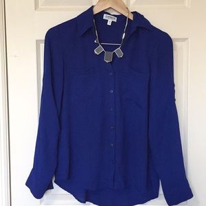 Express Cobalt Blue Blouse